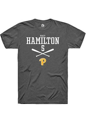 Macy Hamilton  Pitt Panthers Dark Grey Rally NIL Sport Icon Short Sleeve T Shirt