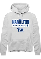 Macy Hamilton Rally Pitt Panthers Mens NIL Stacked Box Long Sleeve Hoodie