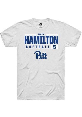 Macy Hamilton Pitt Panthers Rally NIL Stacked Box Short Sleeve T Shirt