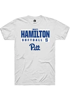 Macy Hamilton Pitt Panthers Rally NIL Stacked Box Short Sleeve T Shirt