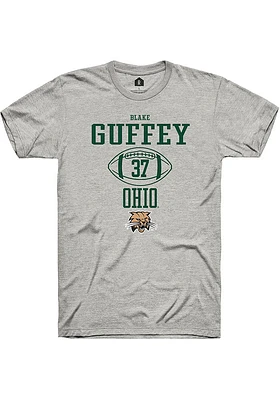 Blake Guffey  Ohio Bobcats Ash Rally NIL Sport Icon Short Sleeve T Shirt