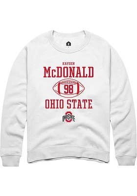 Kayden McDonald Rally Ohio State Buckeyes Mens NIL Sport Icon Long Sleeve Crew Sweatshirt