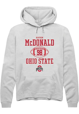 Kayden McDonald Rally Ohio State Buckeyes Mens NIL Sport Icon Long Sleeve Hoodie