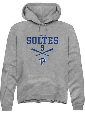 Sandra Soltes  Rally Pitt Panthers Mens Graphite NIL Sport Icon Long Sleeve Hoodie