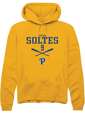 Sandra Soltes  Rally Pitt Panthers Mens Gold NIL Sport Icon Long Sleeve Hoodie