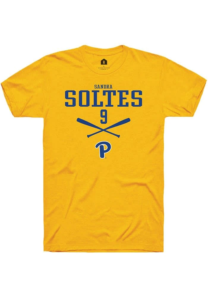 Sandra Soltes Pitt Panthers Gold Rally NIL Sport Icon Short Sleeve T Shirt