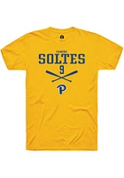 Sandra Soltes  Pitt Panthers Gold Rally NIL Sport Icon Short Sleeve T Shirt