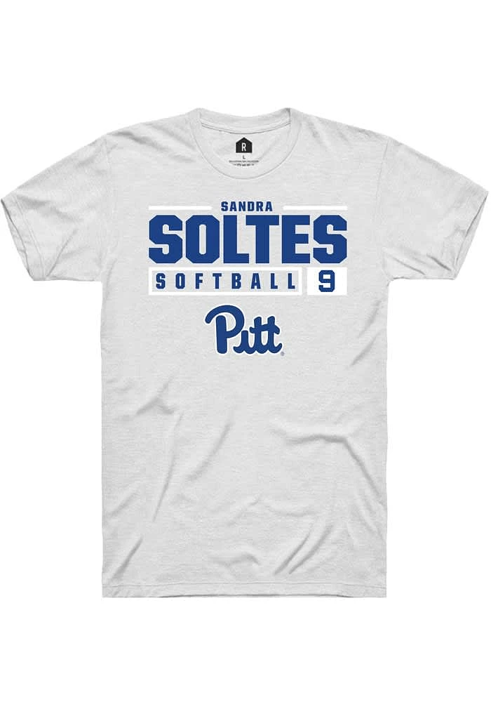 Sandra Soltes Pitt Panthers Rally NIL Stacked Box Short Sleeve T Shirt