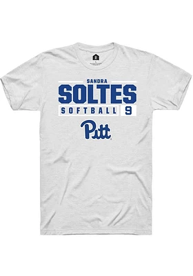 Sandra Soltes Pitt Panthers Rally NIL Stacked Box Short Sleeve T Shirt