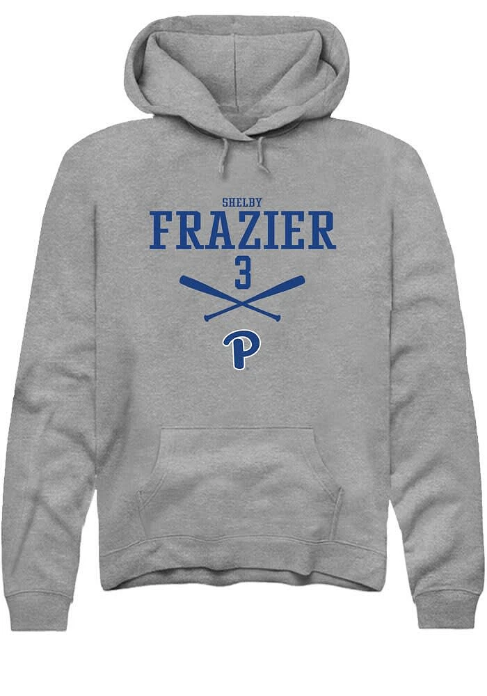 Shelby Frazier Rally Pitt Panthers Mens Graphite NIL Sport Icon Long Sleeve Hoodie