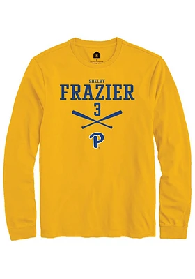 Shelby Frazier  Pitt Panthers Gold Rally NIL Sport Icon Long Sleeve T Shirt