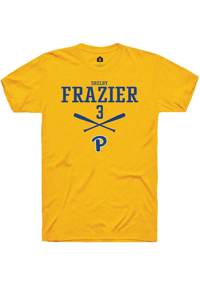 Shelby Frazier Pitt Panthers Gold Rally NIL Sport Icon Short Sleeve T Shirt