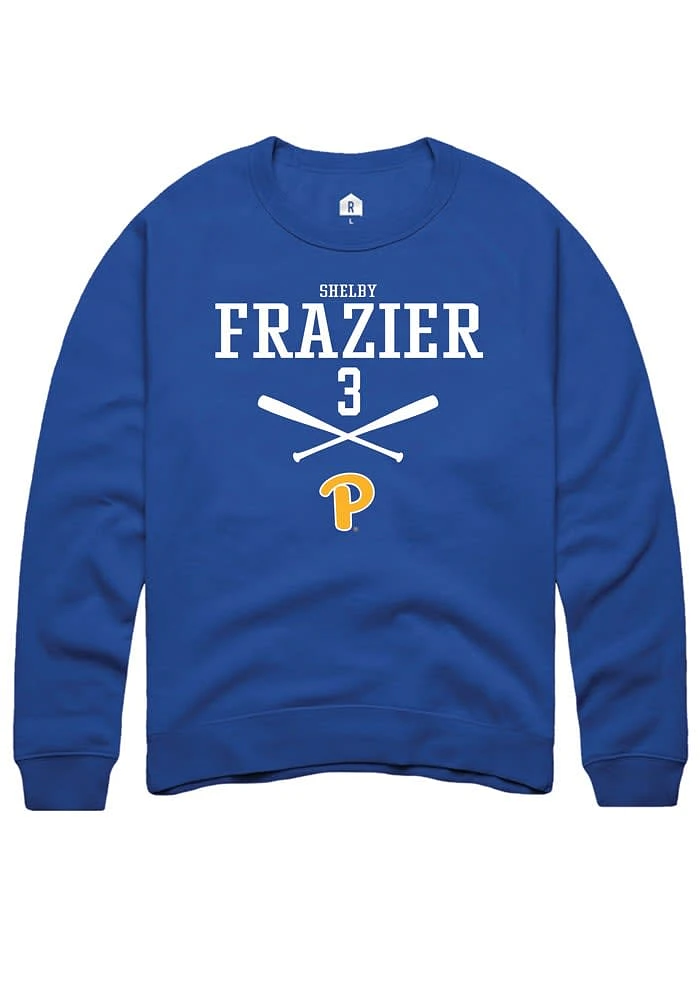 Shelby Frazier Rally Pitt Panthers Mens NIL Sport Icon Long Sleeve Crew Sweatshirt