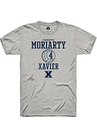 Charlotte Moriarty  Xavier Musketeers Ash Rally NIL Sport Icon Short Sleeve T Shirt