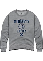 Charlotte Moriarty  Rally Xavier Musketeers Mens Graphite NIL Sport Icon Long Sleeve Crew Sweatshi..