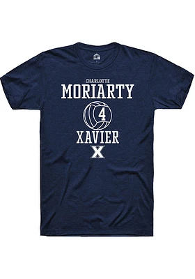 Charlotte Moriarty  Xavier Musketeers Navy Blue Rally NIL Sport Icon Short Sleeve T Shirt