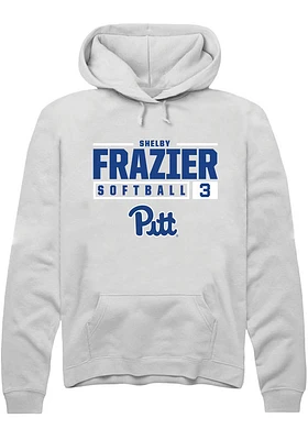 Shelby Frazier Rally Pitt Panthers Mens NIL Stacked Box Long Sleeve Hoodie