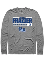 Shelby Frazier  Pitt Panthers Graphite Rally NIL Stacked Box Long Sleeve T Shirt