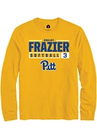 Shelby Frazier  Pitt Panthers Gold Rally NIL Stacked Box Long Sleeve T Shirt