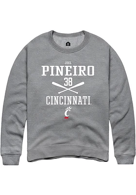 Joel Pineiro  Rally Cincinnati Bearcats Mens Graphite NIL Sport Icon Long Sleeve Crew Sweatshirt