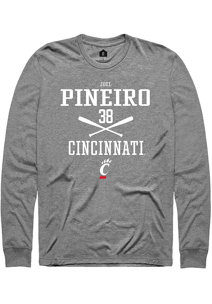 Joel Pineiro Cincinnati Bearcats Graphite Rally NIL Sport Icon Long Sleeve T Shirt