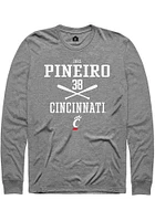 Joel Pineiro  Cincinnati Bearcats Graphite Rally NIL Sport Icon Long Sleeve T Shirt