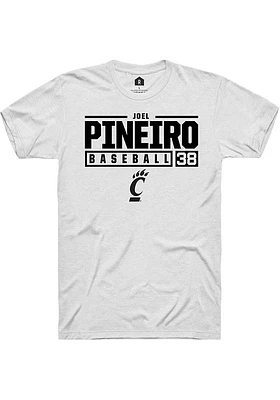 Joel Pineiro Cincinnati Bearcats Rally NIL Stacked Box Short Sleeve T Shirt