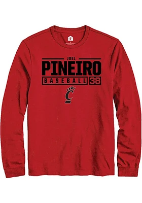 Joel Pineiro Cincinnati Bearcats Rally NIL Stacked Box Long Sleeve T Shirt