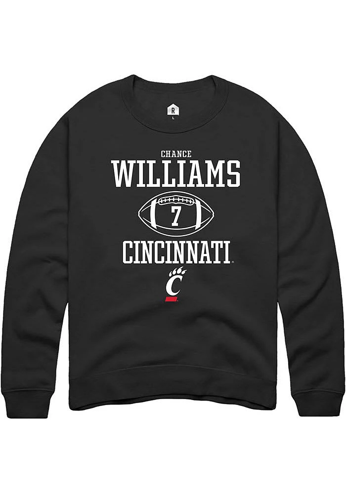 Chance Williams Rally Cincinnati Bearcats Mens NIL Sport Icon Long Sleeve Crew Sweatshirt