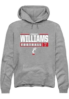 Chance Williams  Rally Cincinnati Bearcats Mens Graphite NIL Stacked Box Long Sleeve Hoodie