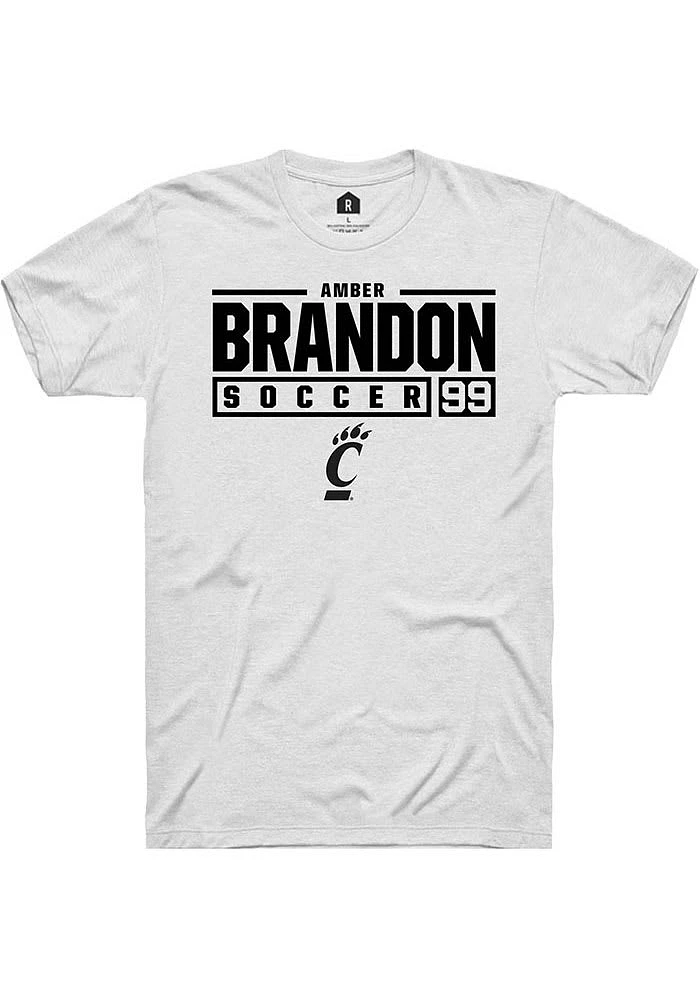 Amber Brandon Cincinnati Bearcats Rally NIL Stacked Box Short Sleeve T Shirt