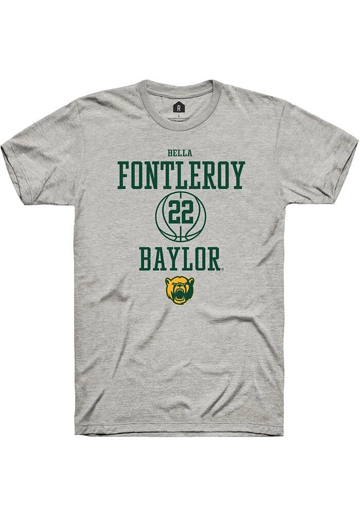 Bella Fontleroy Baylor Bears Ash Rally NIL Sport Icon Short Sleeve T Shirt