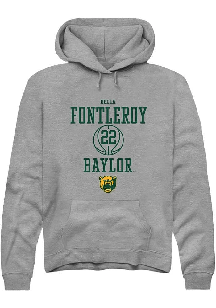 Bella Fontleroy Rally Baylor Bears Mens Graphite NIL Sport Icon Long Sleeve Hoodie