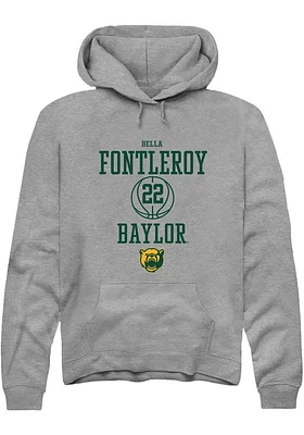 Bella Fontleroy  Rally Baylor Bears Mens Graphite NIL Sport Icon Long Sleeve Hoodie