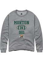 Dj Morton  Rally Ohio Bobcats Mens Graphite NIL Sport Icon Long Sleeve Crew Sweatshirt