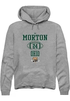 Dj Morton  Rally Ohio Bobcats Mens Graphite NIL Sport Icon Long Sleeve Hoodie