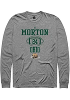 Dj Morton  Ohio Bobcats Graphite Rally NIL Sport Icon Long Sleeve T Shirt