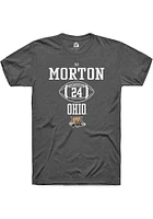 Dj Morton  Ohio Bobcats Dark Grey Rally NIL Sport Icon Short Sleeve T Shirt