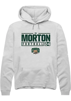 Dj Morton Rally Ohio Bobcats Mens NIL Stacked Box Long Sleeve Hoodie