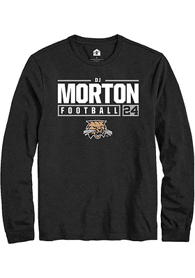 Dj Morton Ohio Bobcats Rally NIL Stacked Box Long Sleeve T Shirt