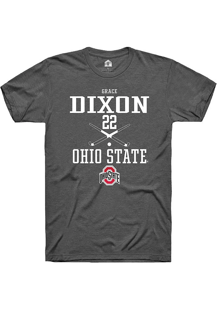 Grace Dixon  Ohio State Buckeyes Dark Grey Rally NIL Sport Icon Short Sleeve T Shirt