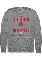 Sienna Golden  Ohio State Buckeyes Graphite Rally NIL Sport Icon Long Sleeve T Shirt