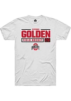 Sienna Golden Ohio State Buckeyes Rally NIL Stacked Box Short Sleeve T Shirt