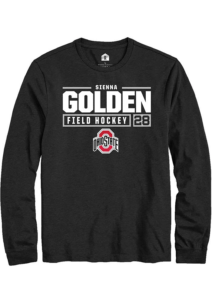 Sienna Golden Ohio State Buckeyes Rally NIL Stacked Box Long Sleeve T Shirt