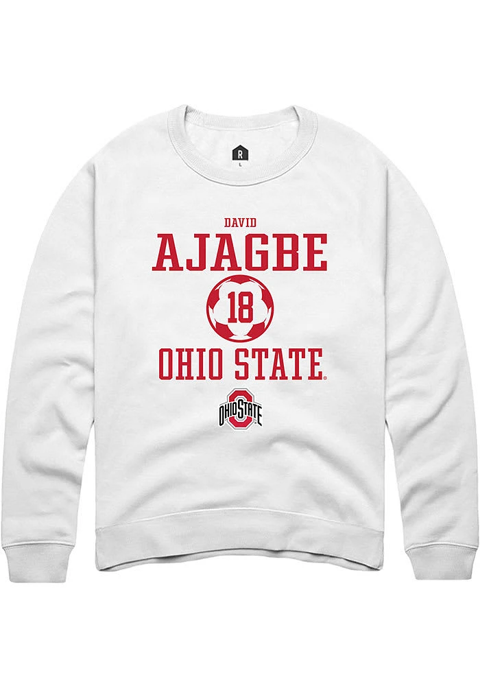 David Ajagbe Rally Ohio State Buckeyes Mens NIL Sport Icon Long Sleeve Crew Sweatshirt