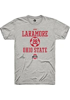 Luke Laramore  Ohio State Buckeyes Ash Rally NIL Sport Icon Short Sleeve T Shirt