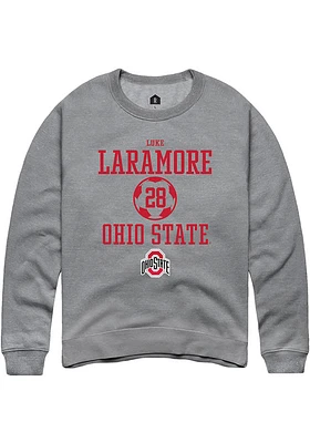 Luke Laramore  Rally Ohio State Buckeyes Mens Graphite NIL Sport Icon Long Sleeve Crew Sweatshirt