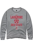 Luke Laramore  Rally Ohio State Buckeyes Mens Graphite NIL Sport Icon Long Sleeve Crew Sweatshirt