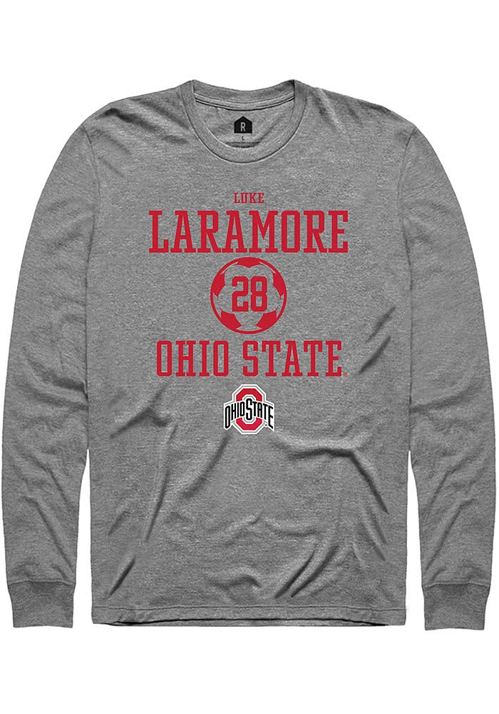 Luke Laramore  Ohio State Buckeyes Graphite Rally NIL Sport Icon Long Sleeve T Shirt