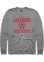 Luke Laramore  Ohio State Buckeyes Graphite Rally NIL Sport Icon Long Sleeve T Shirt